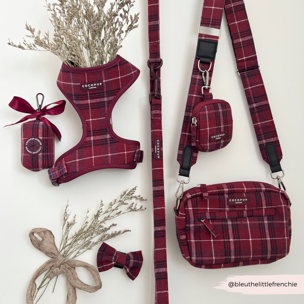 Mulberry Plaid Poop Bag Holder