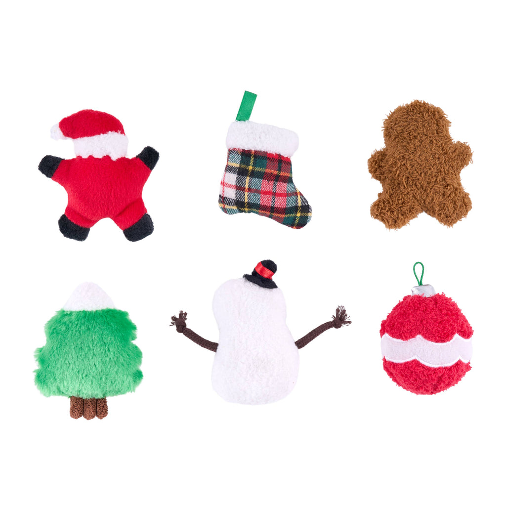 Miniz 6-Pack - Holiday Cheer - Christmas Dog toy