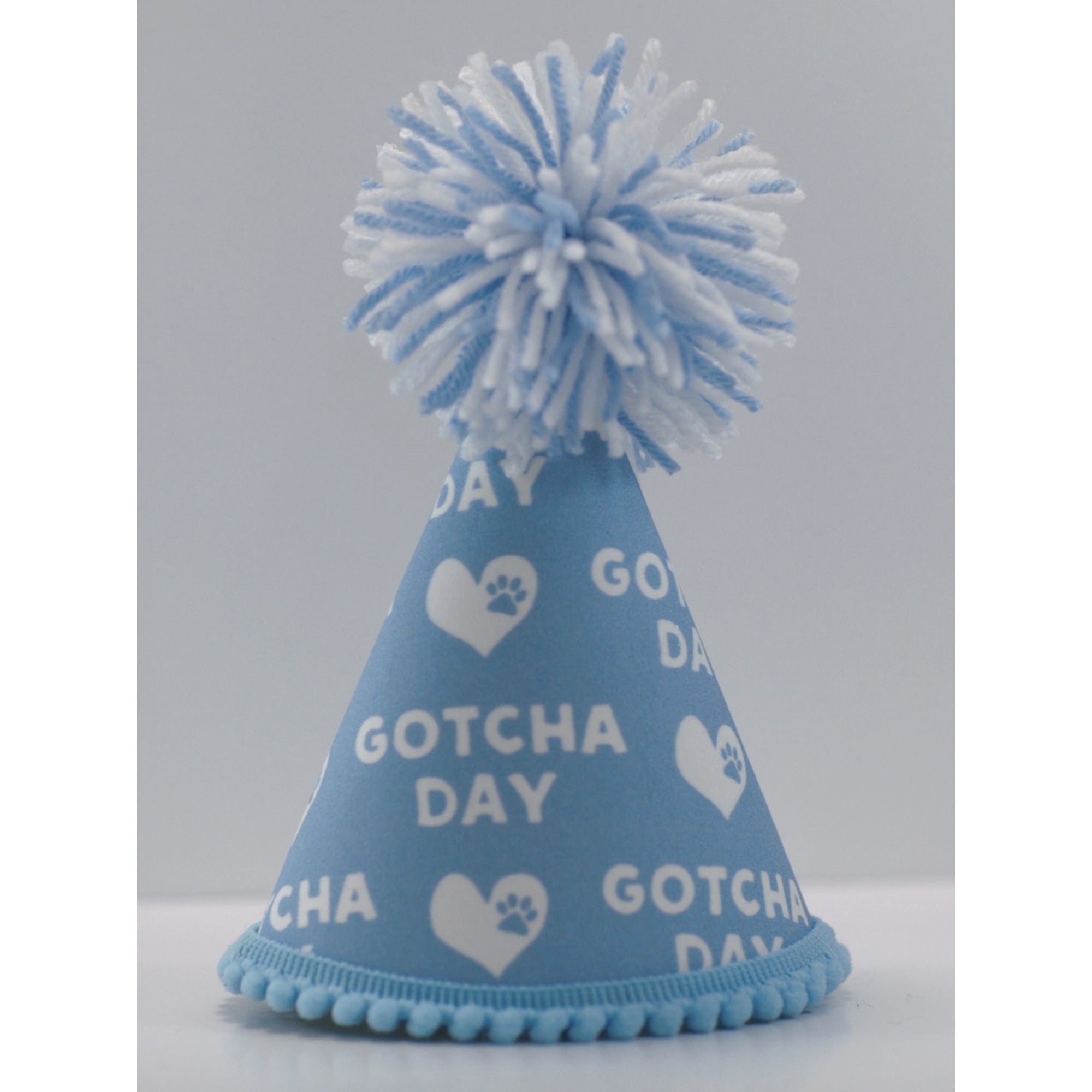 Blue gotcha day party hat
