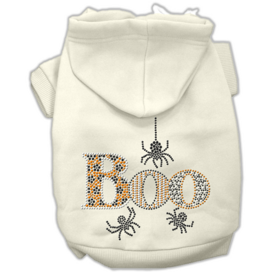 Rhinestone boo Cream hoodie