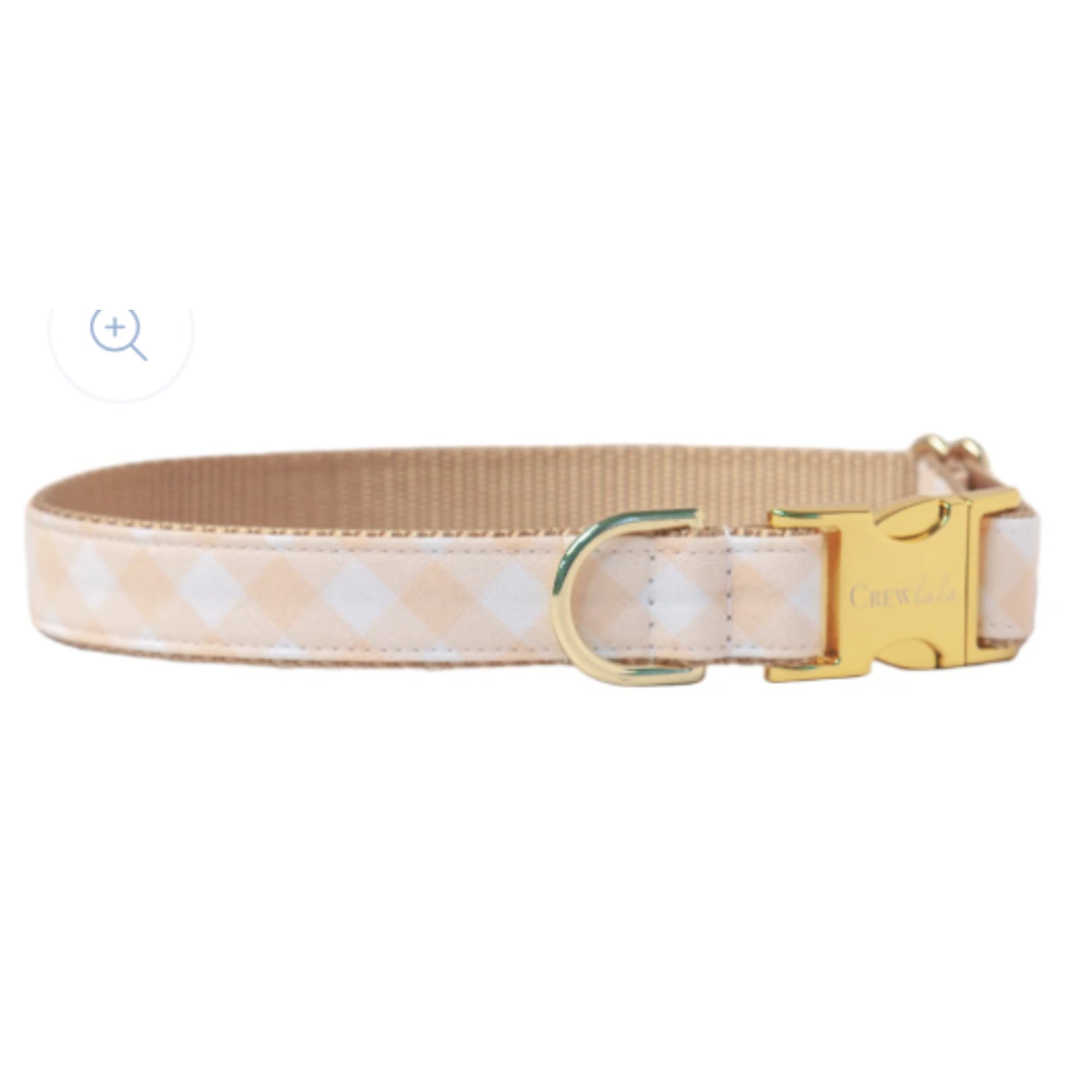 Sandy Check Bow Tie Dog Collar