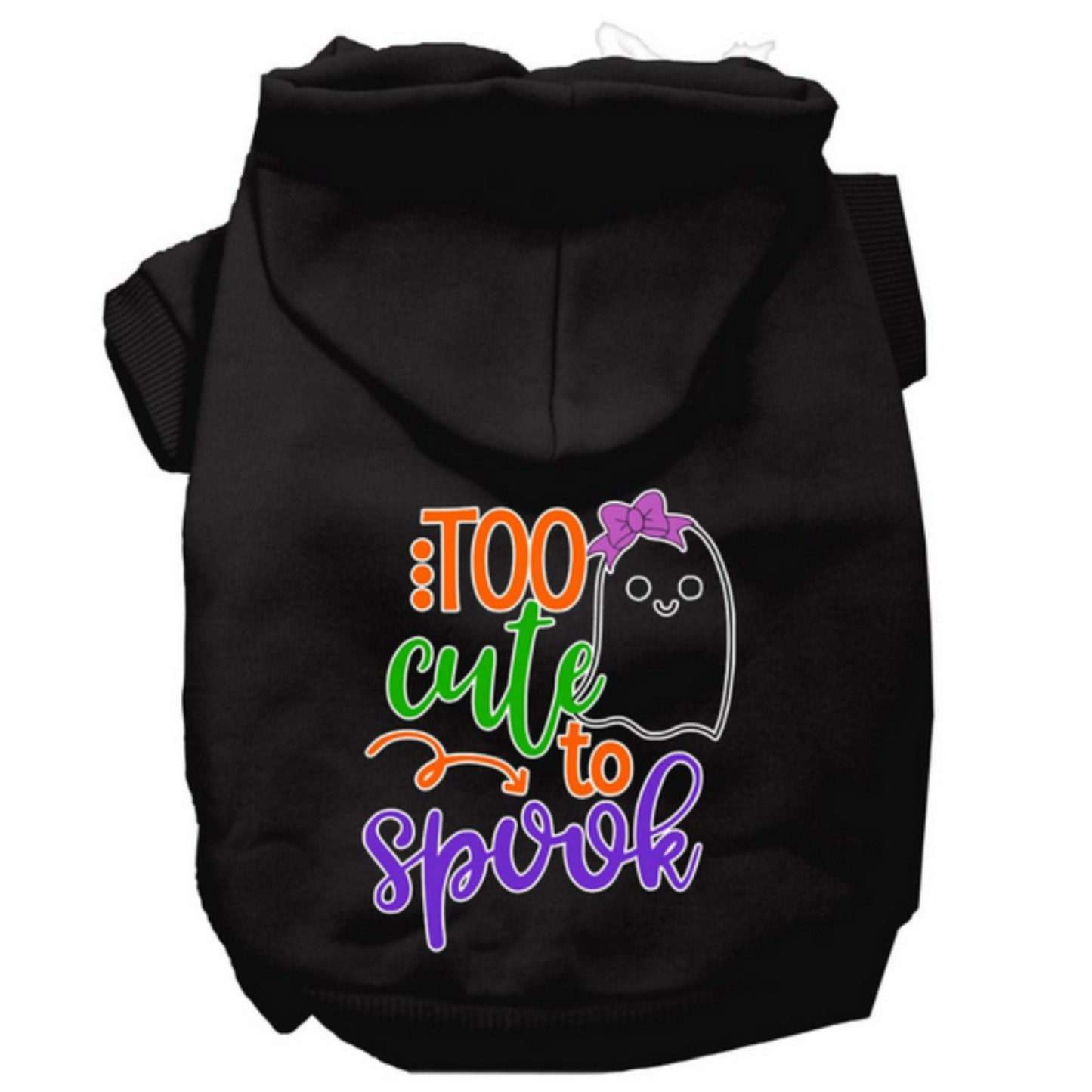 Too Cute to Spook-Ghost Black hoodie