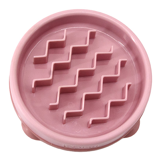 Load image into Gallery viewer, Pink wave Slow feeder bowl (small/tiny)
