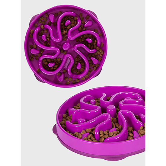 Purple Flower Slow feeder bowl (large)