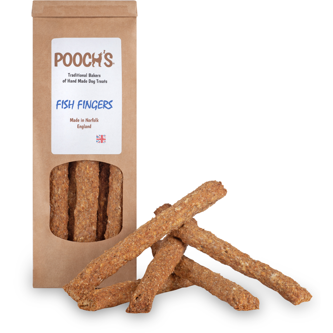 Fish fingers dog biscuits