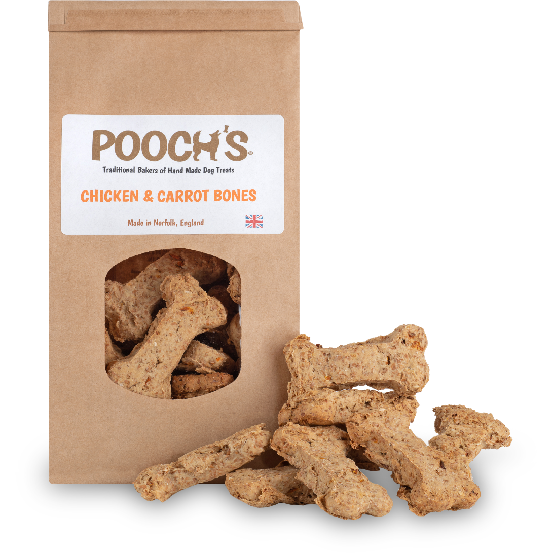 Chicken & carrot bones dog biscuits
