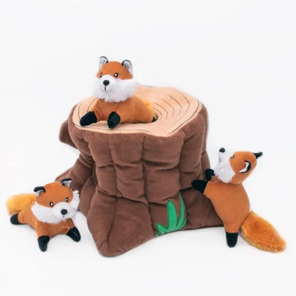 Fox stump burrow