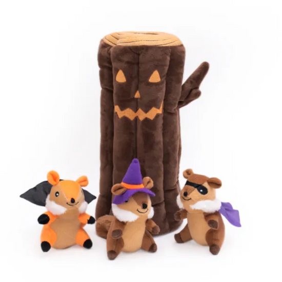 Halloween burrow haunted log