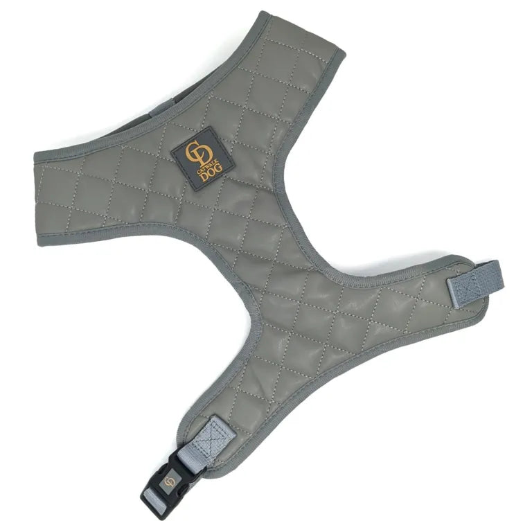 Grey quilted harness